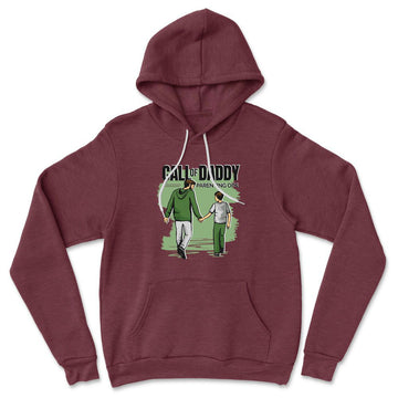 Call Of Daddy Hoodie in Heather Maroon color